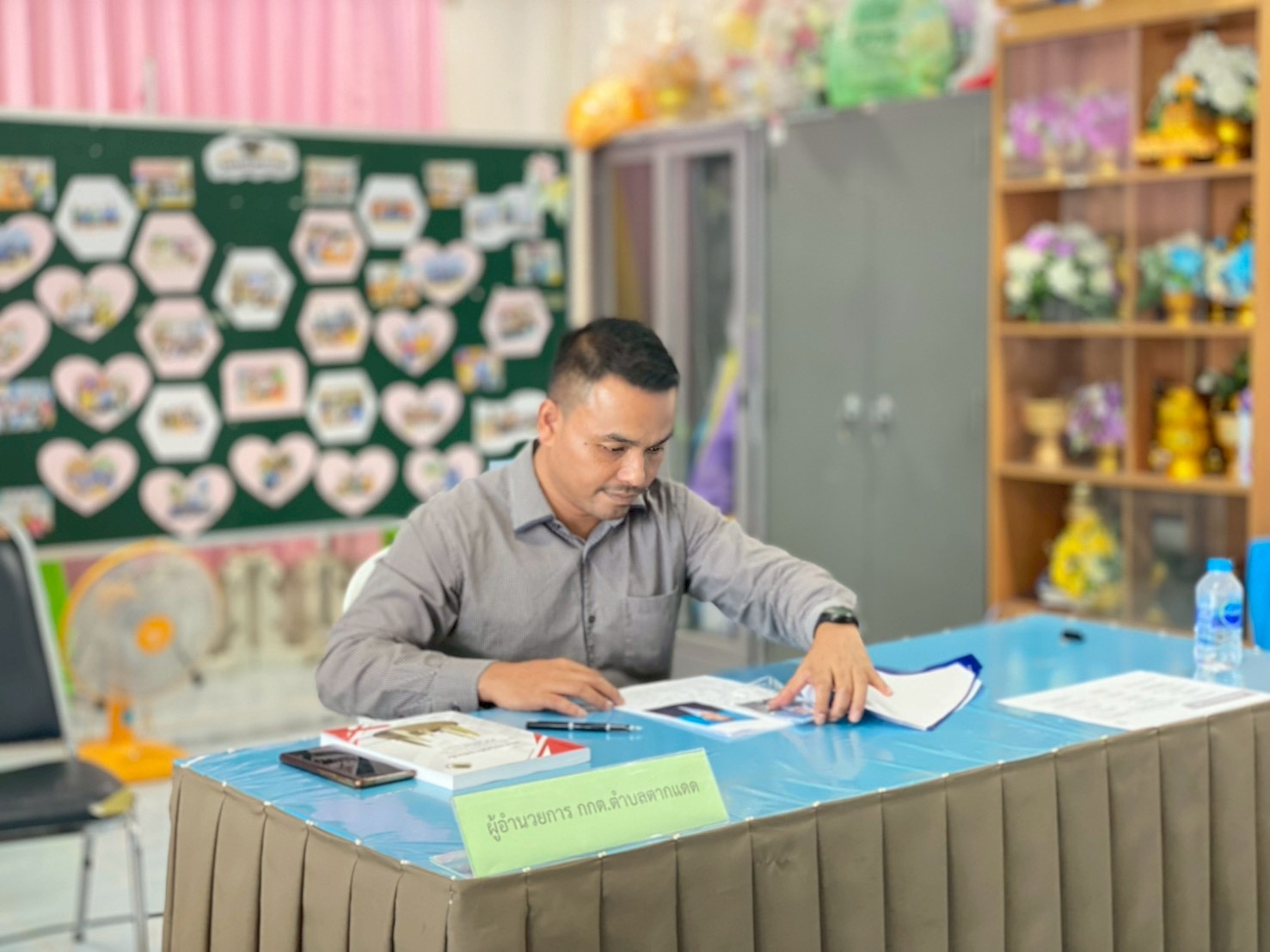 ภาพบรรยากาศการรับสมัครเลือกตั้งนายกองค์การบริหารส่วนตำบลตากแดดและสมาชิกสภาองค์การบริหารส่วนตำบลตากแดด